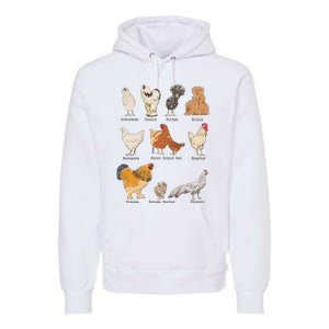 Chicken Breeds Farm Animals Day Support Local Farmer Premium Hoodie