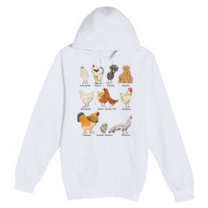 Chicken Breeds Farm Animals Day Support Local Farmer Premium Pullover Hoodie