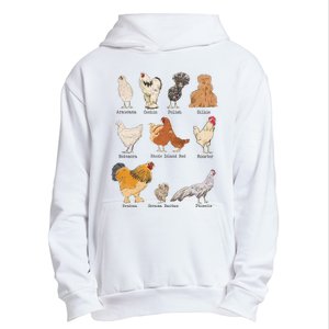 Chicken Breeds Farm Animals Day Support Local Farmer Urban Pullover Hoodie