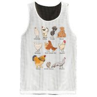 Chicken Breeds Farm Animals Day Support Local Farmer Mesh Reversible Basketball Jersey Tank