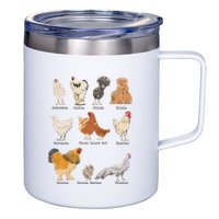Chicken Breeds Farm Animals Day Support Local Farmer 12oz Stainless Steel Coffee Mug