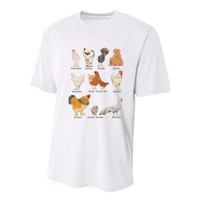 Chicken Breeds Farm Animals Day Support Local Farmer Youth Performance Sprint T-Shirt