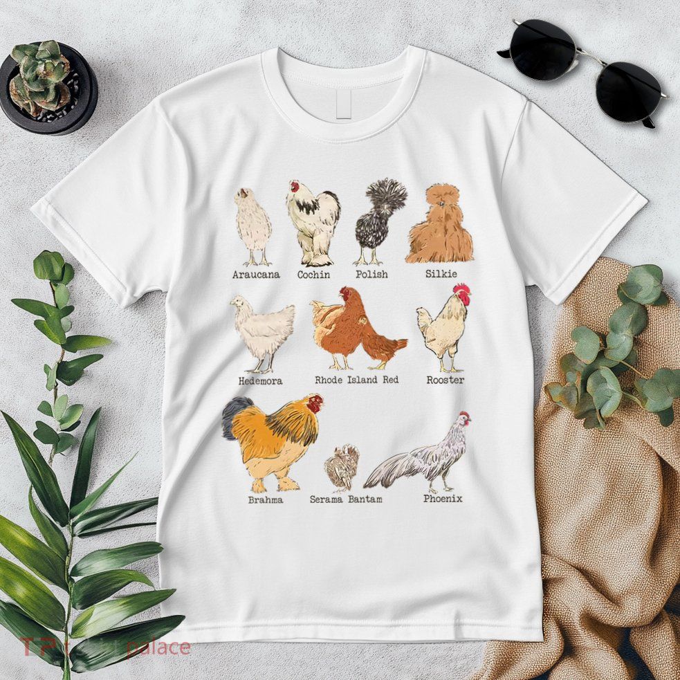 Chicken Breeds Farm Animals Day Support Local Farmer Premium T-Shirt