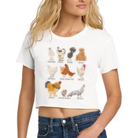 Chicken Breeds Farm Animals Day Support Local Farmer Women's Crop Top Tee