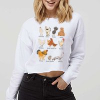 Chicken Breeds Farm Animals Day Support Local Farmer Cropped Pullover Crew
