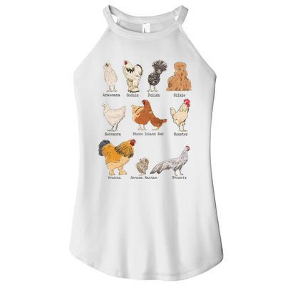 Chicken Breeds Farm Animals Day Support Local Farmer Women's Perfect Tri Rocker Tank