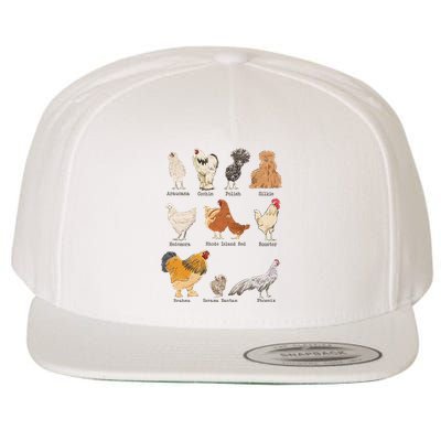 Chicken Breeds Farm Animals Day Support Local Farmer Wool Snapback Cap