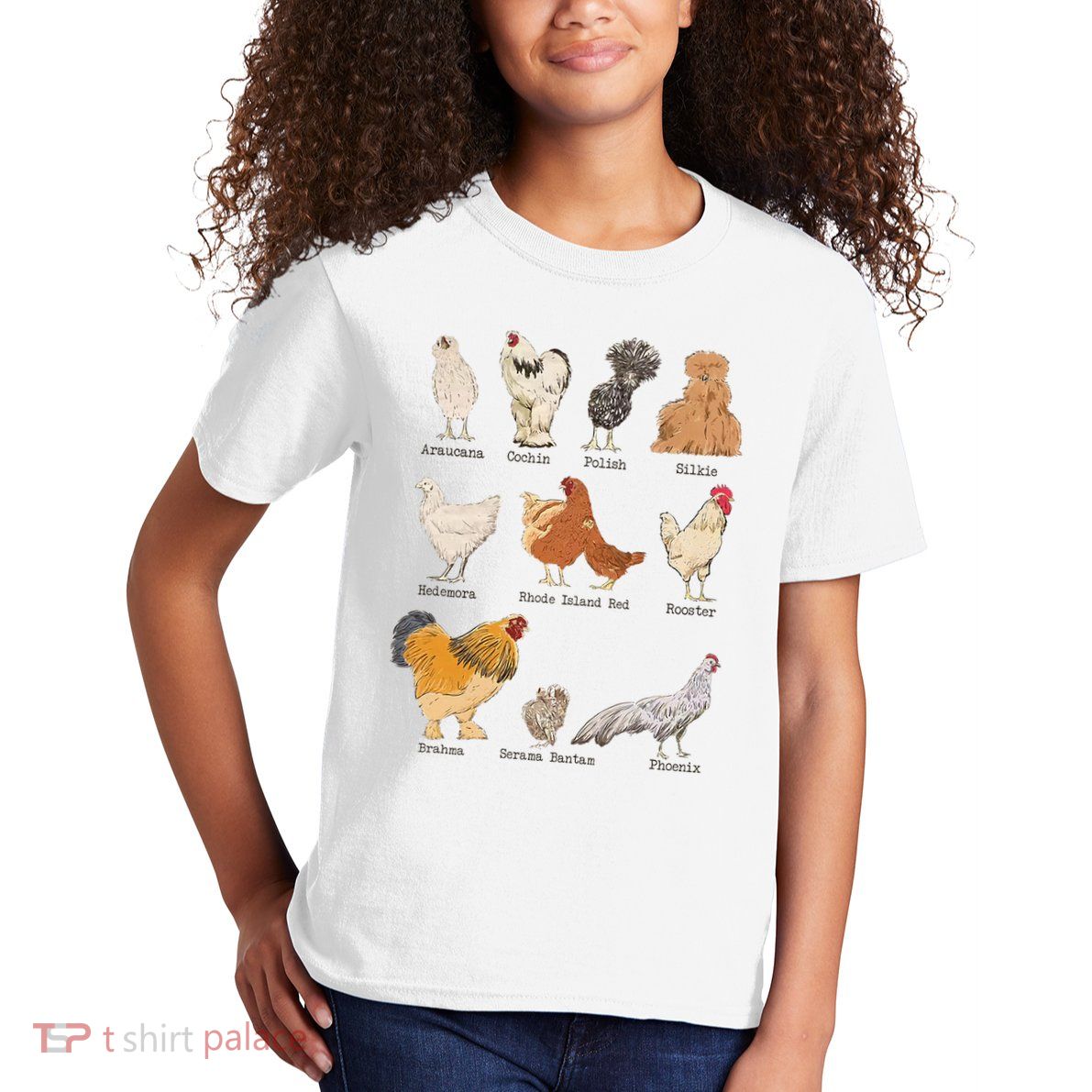 Chicken Breeds Farm Animals Day Support Local Farmer Kids T-Shirt