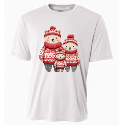 Christmas Bear Family Matching Outfit Cooling Performance Crew T-Shirt