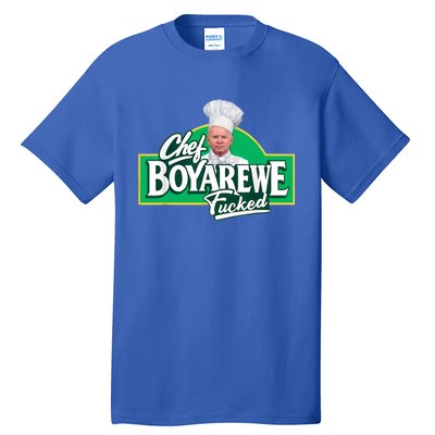 Chef BoyAreWe Fucked Funny Chef Biden Trump 2024 Tall T-Shirt