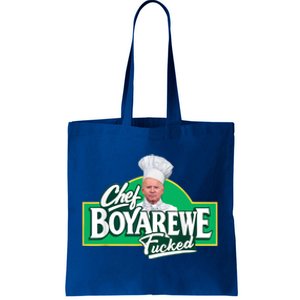 Chef BoyAreWe Fucked Funny Chef Biden Trump 2024 Tote Bag