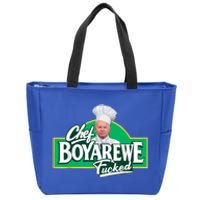 Chef BoyAreWe Fucked Funny Chef Biden Trump 2024 Zip Tote Bag