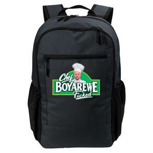 Chef BoyAreWe Fucked Funny Chef Biden Trump 2024 Daily Commute Backpack