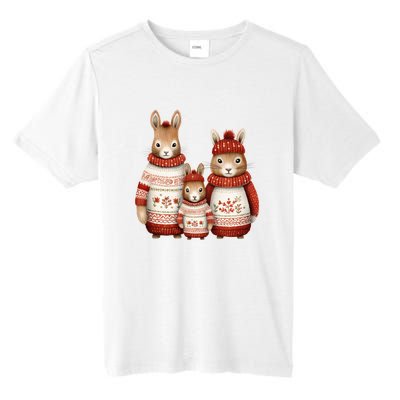 Christmas Bunny Family Matching Outfit Tall Fusion ChromaSoft Performance T-Shirt