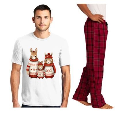 Christmas Bunny Family Matching Outfit Pajama Set