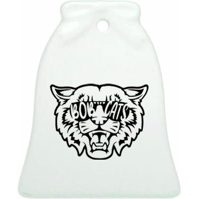 Cool Bobcat For Bobcats Sunglasses Ceramic Bell Ornament