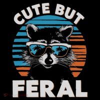 Cute But Feral Raccoon In Sunglasses Tall T-Shirt