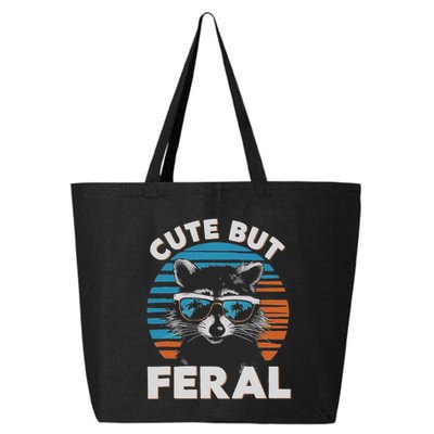 Cute But Feral Raccoon In Sunglasses 25L Jumbo Tote