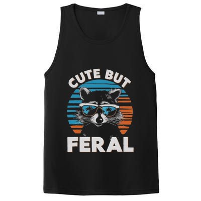 Cute But Feral Raccoon In Sunglasses PosiCharge Competitor Tank
