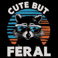 Cute But Feral Raccoon In Sunglasses Short Acrylic Beanie