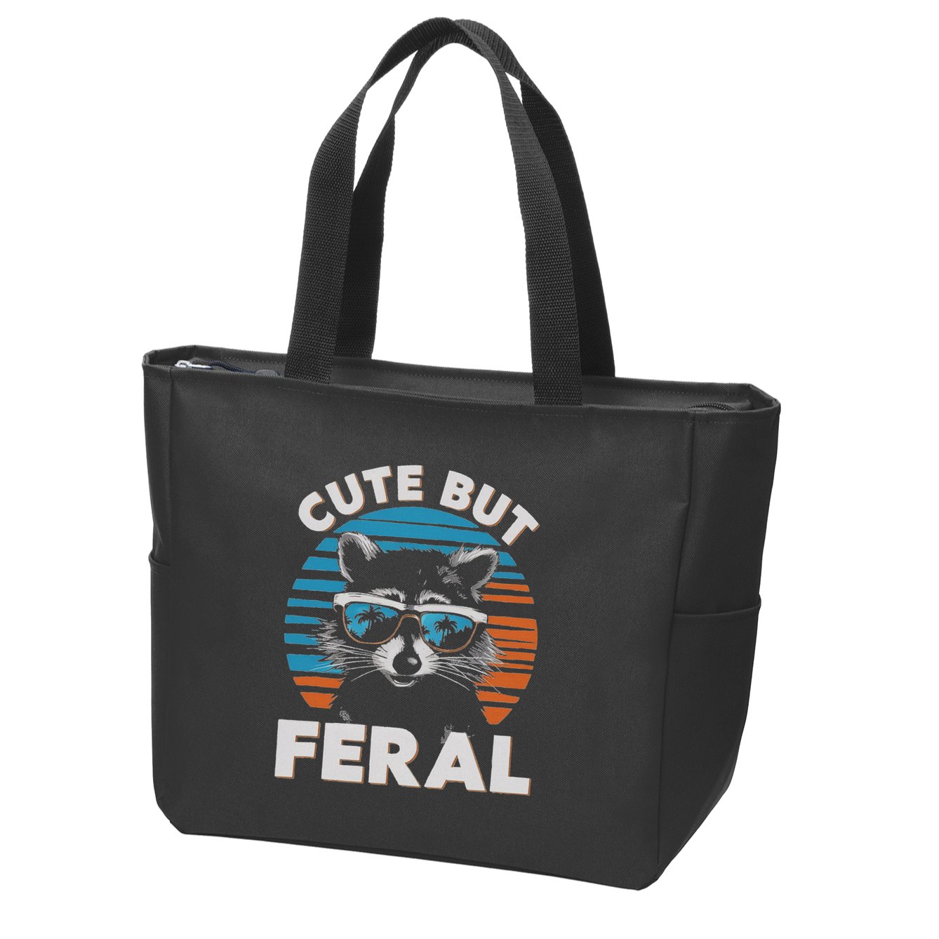 Cute But Feral Raccoon In Sunglasses Zip Tote Bag