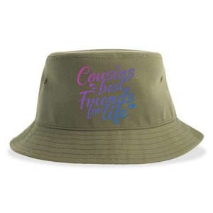 Cousins Best For Life Friends Cousin Sister Brother Family Meaningful Gift Sustainable Bucket Hat