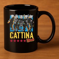 Cattina Band Funny Music Cats 11oz C Handle Ceramic Mug