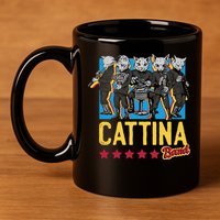 Cattina Band Funny Music Cats 11oz C Handle Ceramic Mug