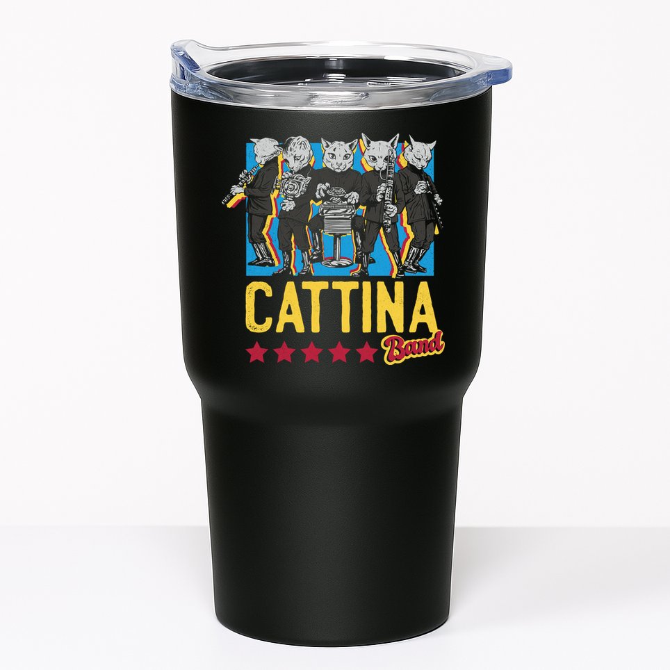 Cattina Band Funny Music Cats Tumbler