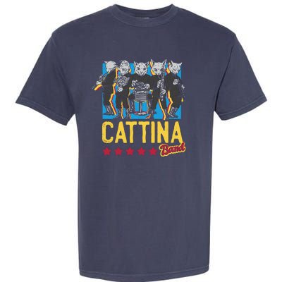 Cattina Band Funny Music Cats Garment-Dyed Heavyweight T-Shirt