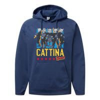 Cattina Band Funny Music Cats Performance Fleece Hoodie