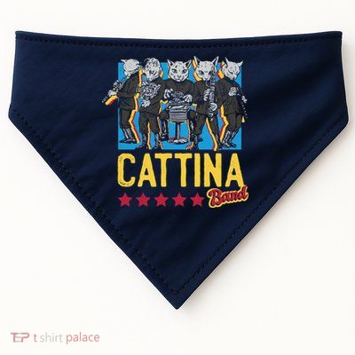 Cattina Band Funny Music Cats USA-Made Doggie Bandana