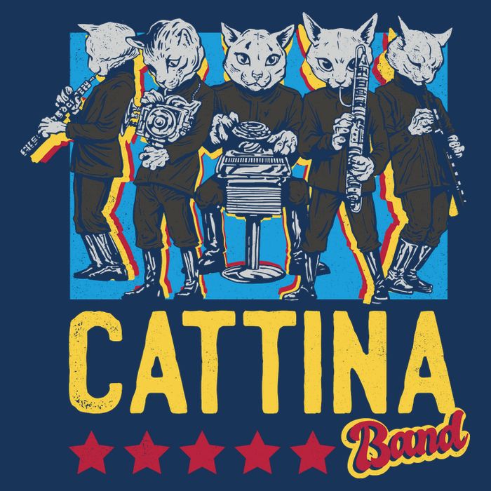 Cattina Band Funny Music Cats Cooling Performance Crew T-Shirt
