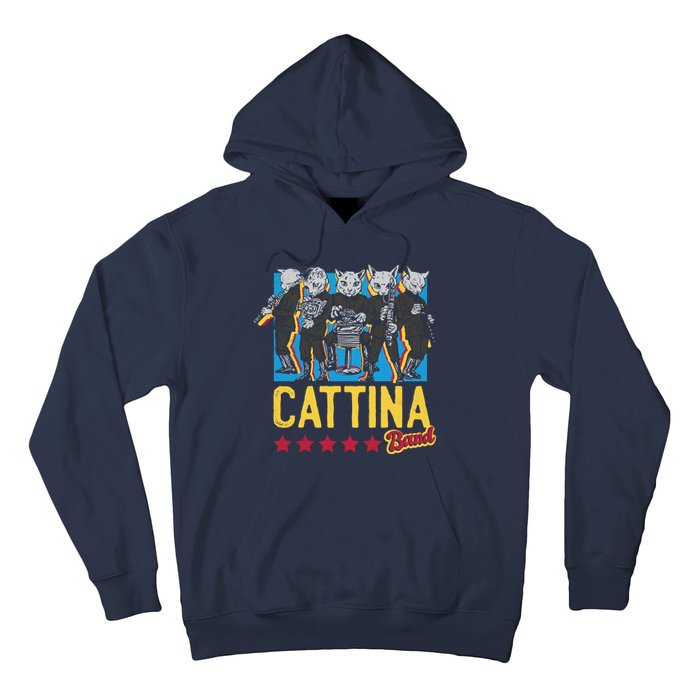 Cattina Band Funny Music Cats Hoodie