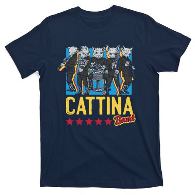 Cattina Band Funny Music Cats T-Shirt