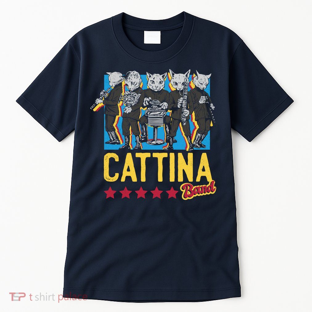 Cattina Band Funny Music Cats Tall T-Shirt