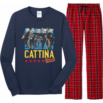 Cattina Band Funny Music Cats Long Sleeve Pajama Set