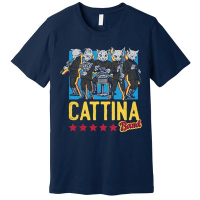 Cattina Band Funny Music Cats Premium T-Shirt