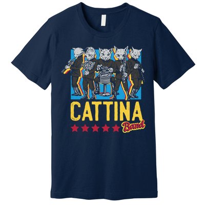 Cattina Band Funny Music Cats Premium T-Shirt