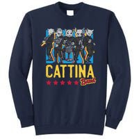 Cattina Band Funny Music Cats Tall Sweatshirt