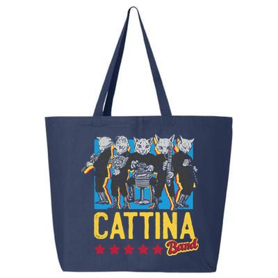 Cattina Band Funny Music Cats 25L Jumbo Tote