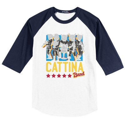 Cattina Band Funny Music Cats Baseball Sleeve Shirt