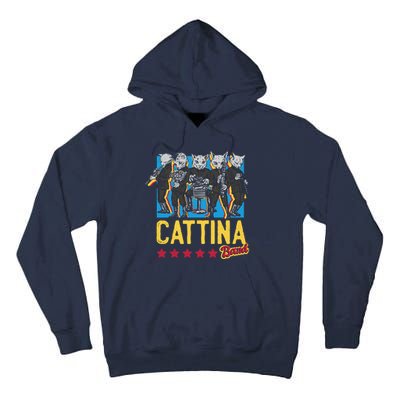 Cattina Band Funny Music Cats Tall Hoodie