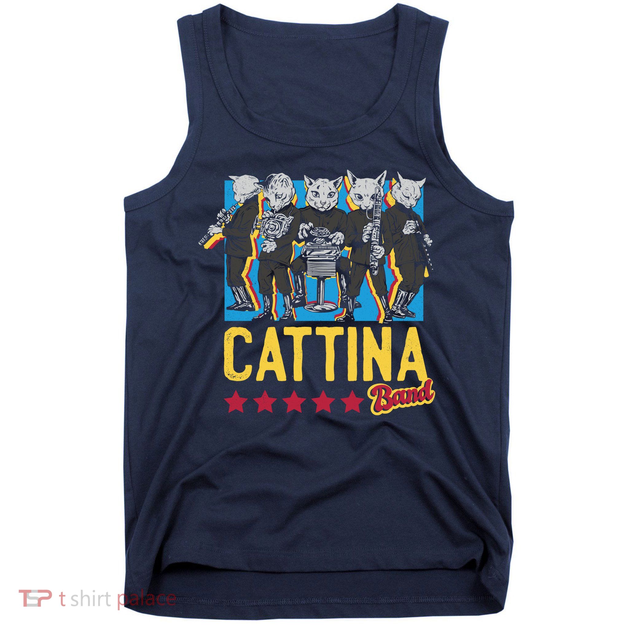 Cattina Band Funny Music Cats Tank Top