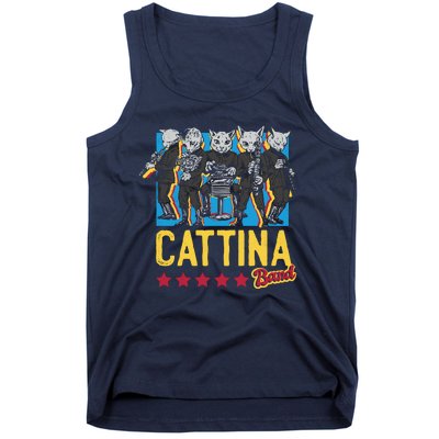 Cattina Band Funny Music Cats Tank Top