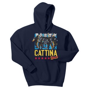 Cattina Band Funny Music Cats Kids Hoodie