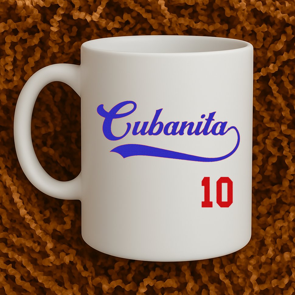 Cubanita Baseball Flag Souvenir Cubana Cuba Women Girl Mug