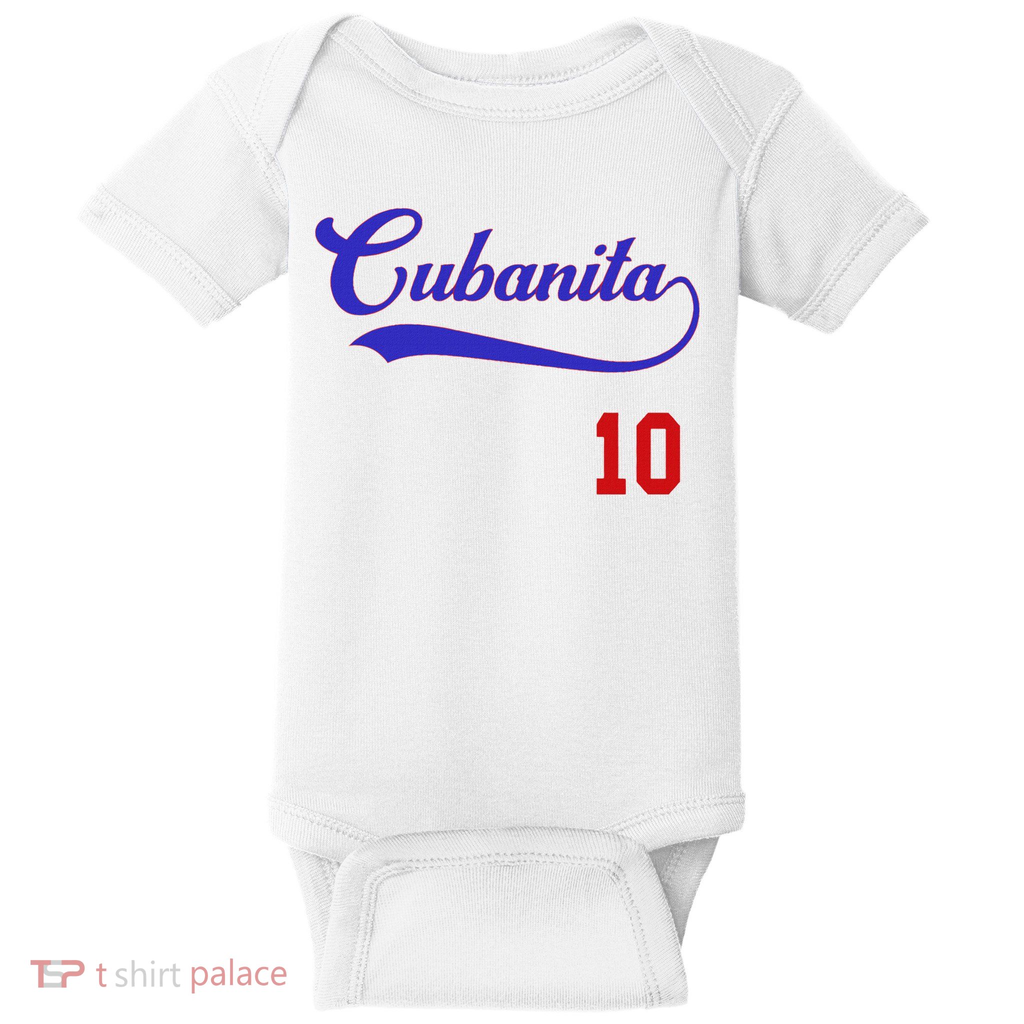 Cubanita Baseball Flag Souvenir Cubana Cuba Women Girl Baby Bodysuit