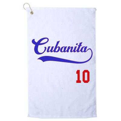 Cubanita Baseball Flag Souvenir Cubana Cuba Women Girl Golf Towel