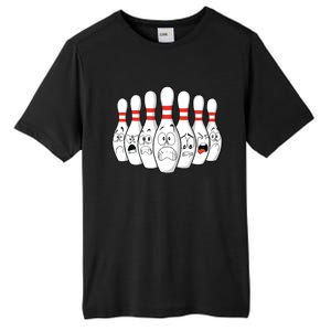 Cartoon Bowling Funny Scared Bowling Pins Tall Fusion ChromaSoft Performance T-Shirt